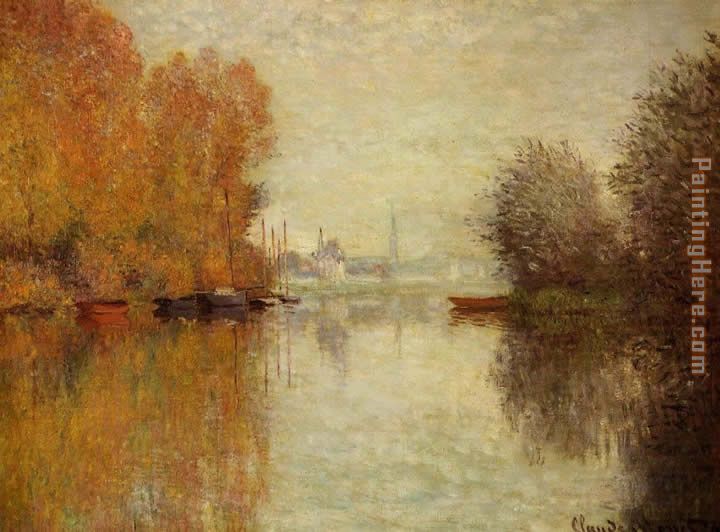 Autumn on the Seine at Argenteuil painting - Claude Monet Autumn on the Seine at Argenteuil art painting
